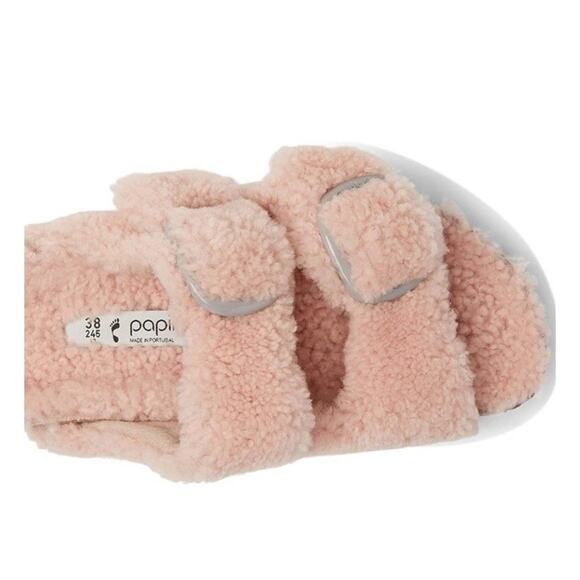 BIRKENSTOCK Papillio Teddy Crystal Rose Arizona Big Buckle Shearling 37/US 6 New - Picture 7 of 12